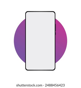 Smartphone mockup in rotated position. Mobile from different angles with blank screen, Smartphone Mock-up for application, game, and web page view.