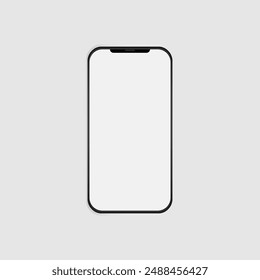 Smartphone mockup in rotated position. Mobile from different angles with blank screen, Smartphone Mock-up for application, game, and web page view.