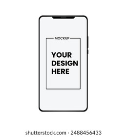 Smartphone mockup in rotated position. Mobile from different angles with blank screen, Smartphone Mock-up for application, game, and web page view.