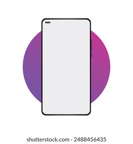 Smartphone-Attrappe in gedrehter Position. Mobil aus verschiedenen Blickwinkeln mit leerem Bildschirm, Smartphone Mock-up für Anwendung, Spiel und Web Seitenansicht.