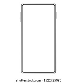 Smartphone mockup screen isolated on white background for application demo screen or marketing promotion on mobile app