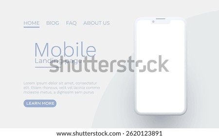 Smartphone mockup, set 3d phone, banner background. Vector illustration 