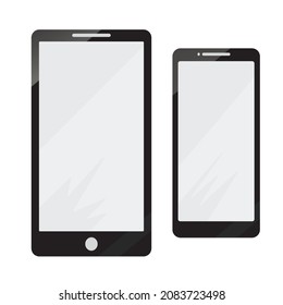 Juego de parodias para smartphone. Modelos realistas de Mockup smartphone con sombra