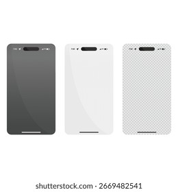 Smartphone Mockup Set Vector Design.
