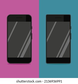 Burla de Smartphone con un diseño sencillo.Modelación de smartphone en color negro