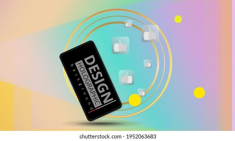 Plantilla de simulación de smartphone con espacio de copia. Promoción de empresas digitales, teléfono móvil con publicidad de videojuegos y marketing en medios sociales. Sinopsis de color amarillo y maqueta para la plantilla de presentación