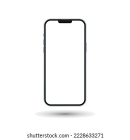 Smartphone-Mockup-Vorlage, Handyfront, Vektorgrafik.