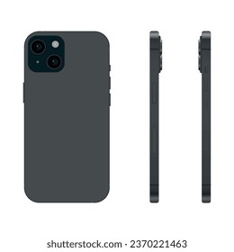 Smartphone, mockup template on white background - Vector illustration
