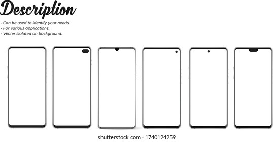 Smartphone mockup this isolated on background. Can be used to identify your needs. 
