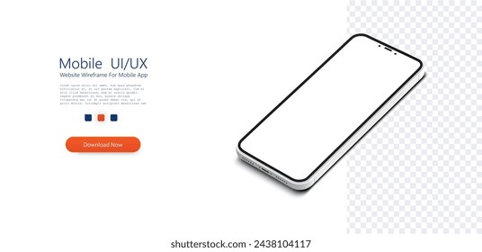 Smartphone, Mockup, Transparent, Background, Modern, Design, Edge-to-edge, Screen, Digital, Display, Mobile, Template, Device, Isolated, Realistic, Technology, Presentation, Cellphone, Graphic, UI, UX