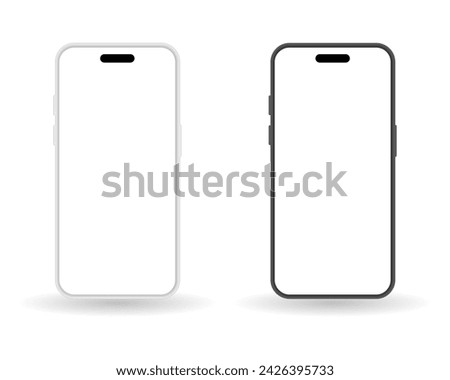 Smartphone mockup vector illustration. Mobile phone sign symbol. Modern cellphone concept