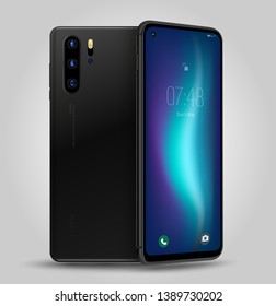 Smartphone mockup vector illustration for technology advertising element and easy place demo on screen.