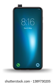 Smartphone mockup vector illustration for technology advertising element and easy place demo on screen.