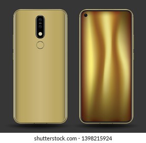 Smartphone mockup vector illustration for technology advertising element and easy place demo on screen.