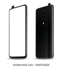 Smartphone mockup vector new realistic mobile phone smartphone collection  mockups easy remove screen vector illustration for printing game and web element.