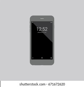 smartphone mock-up vector on grey background. web design, template