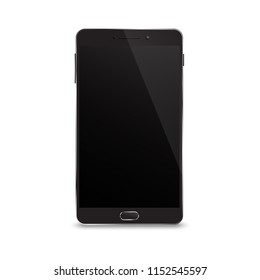 smartphone mockup for web element and mobile applications,dark grey isolated on white background vector illustration