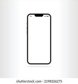 smartphone mockup white screen. mobile phone vector.  device UI UX phone mockup