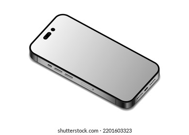 Pantalla blanca de parodia de smartphone. vector de teléfono móvil aislado en fondo blanco. ... Ilustración del vector