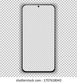 Smartphone Mockups Isolated Transparent Background.