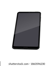 Smartphone mockups realistic composition with view of smartphone gadget with big touch screen vector illustration