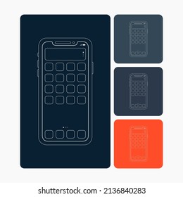 Smartphone modern mockup. Isolated vector illustration.