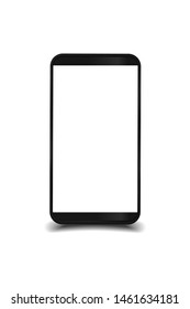 Smartphone modern mockups with blank frameless screens vector design.