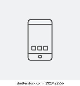 Smartphone modern simple outline vector icon
