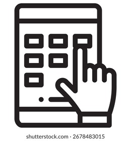 Smartphone Modernes Vektorsymbol - Minimale Illustrationssymbolvorlage für Web Mobile App UI Design