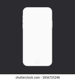 Smartphone Modern White Mockup Empty Mobile Stock Vector (Royalty Free ...