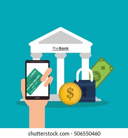Smartphone of money concept 