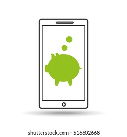 smartphone money concept vector illustration eps 10