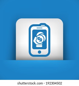 Smartphone money icon