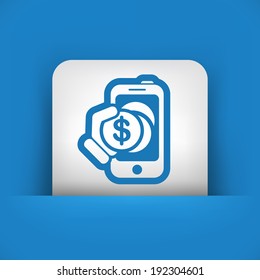 Smartphone money icon