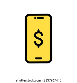 Iconos de Smartphone y vectores de dinero