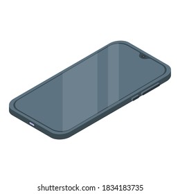 Smartphone monitor icon. Isometric of smartphone monitor vector icon for web design isolated on white background