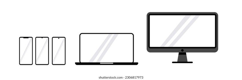 smartphone monitor LCD laptop and desktop monitor transparent