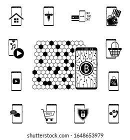 Smartphone multimedia application icon. Mobile concept icons universal set for web and mobile