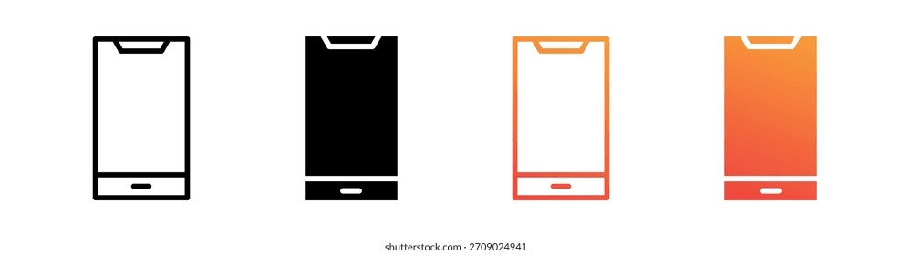 Vetor de Conjunto de Ícones de Estilo Múltiplo Smartphone
