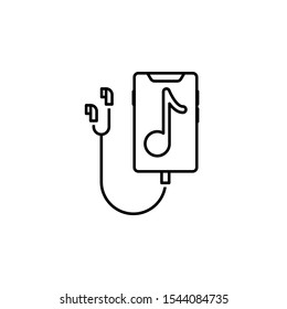 Smartphone music icon. Element of smartphone icon