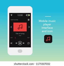 Smartphone music Interface and icon