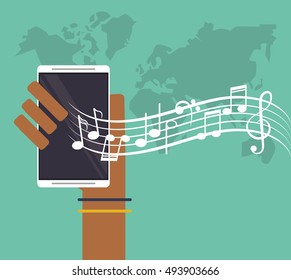 Smartphone and music online design