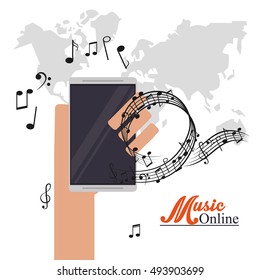 Smartphone and music online design