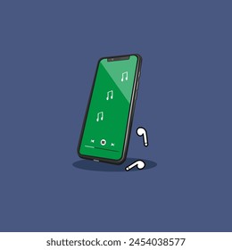 
smartphone music player evolution illustration 