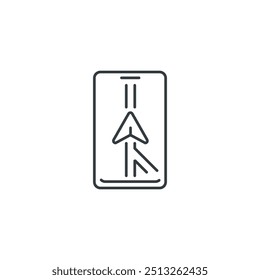 Smartphone-Navigationssymbol, Vektorgrafik