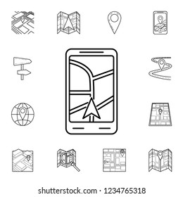 smartphone navigator icon. Detailed set of navigation icons. Premium graphic design. One of the collection icons for websites, web design, mobile app