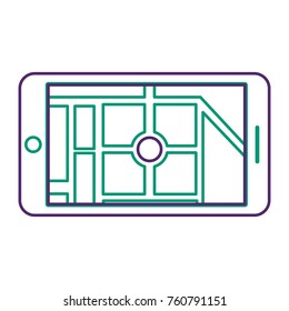 smartphone with navigator map location