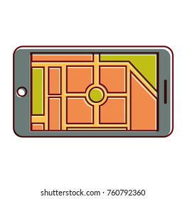 smartphone with navigator map location