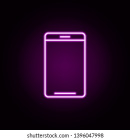 smartphone neon icon. Elements of data secutity set. Simple icon for websites, web design, mobile app, info graphics