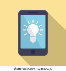 Smartphone neue Idee Symbol. Flache Illustration von Smartphone neue Idee Vektorsymbol für Webdesign